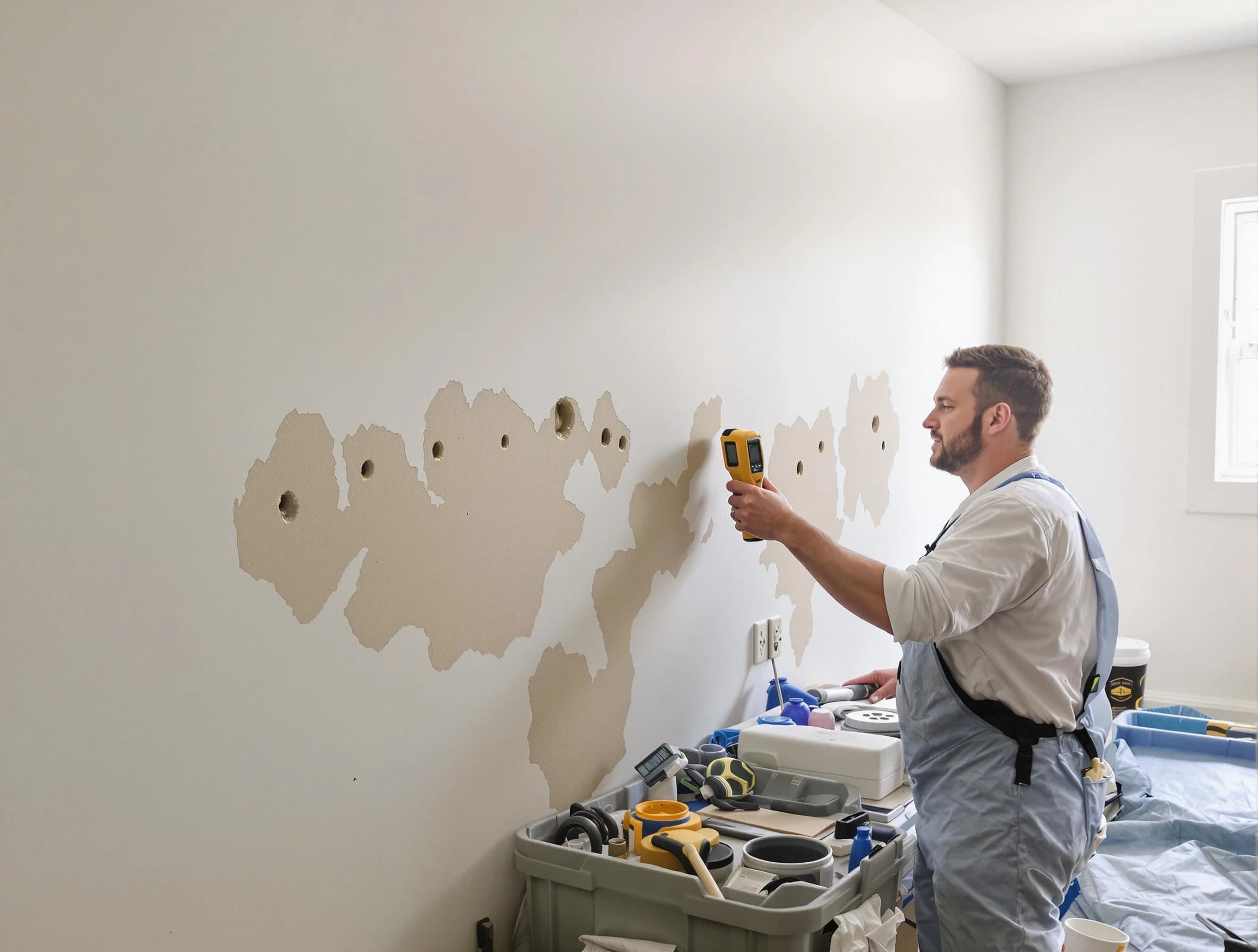 Euclid House Painters repairing damaged drywall in Euclid