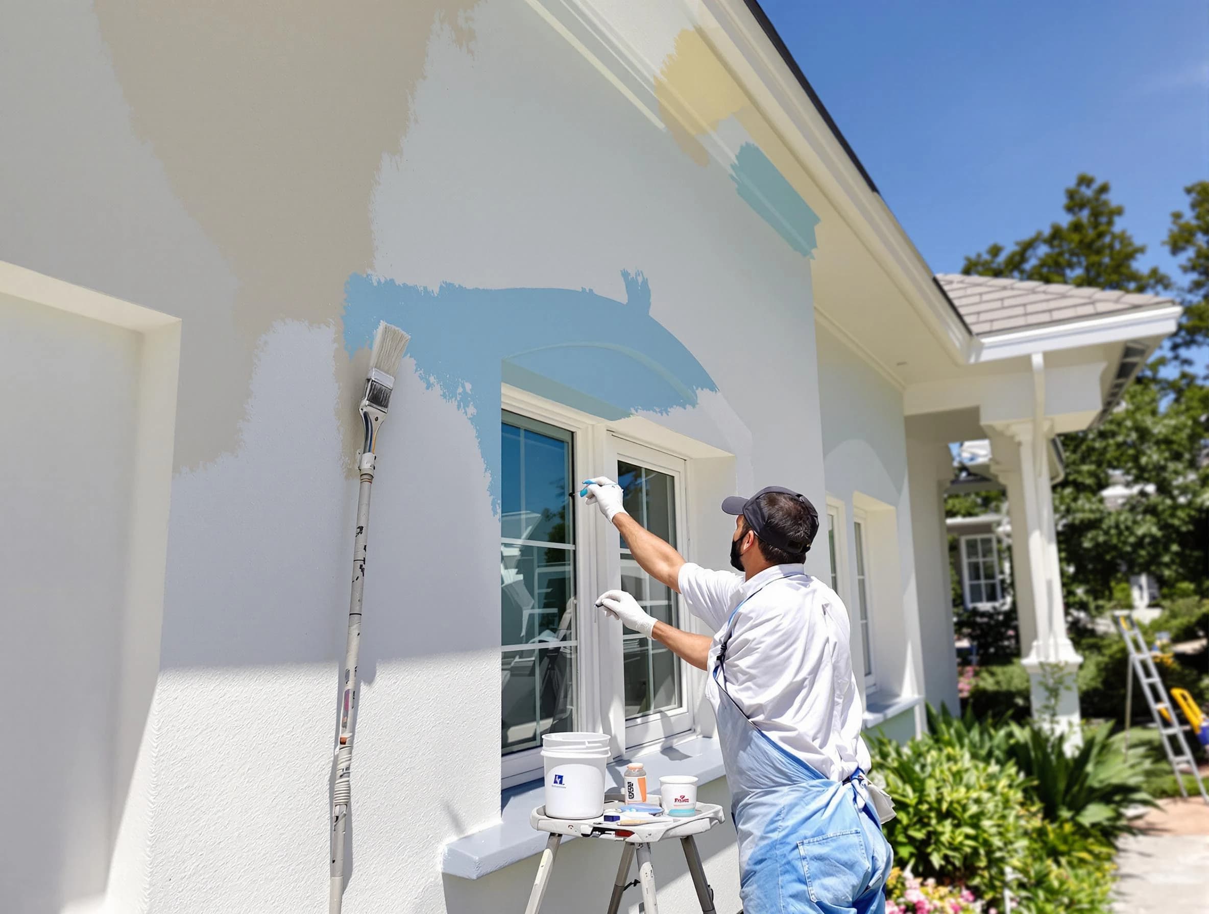 Euclid House Painters professional painting the exterior of a house in Euclid, OH