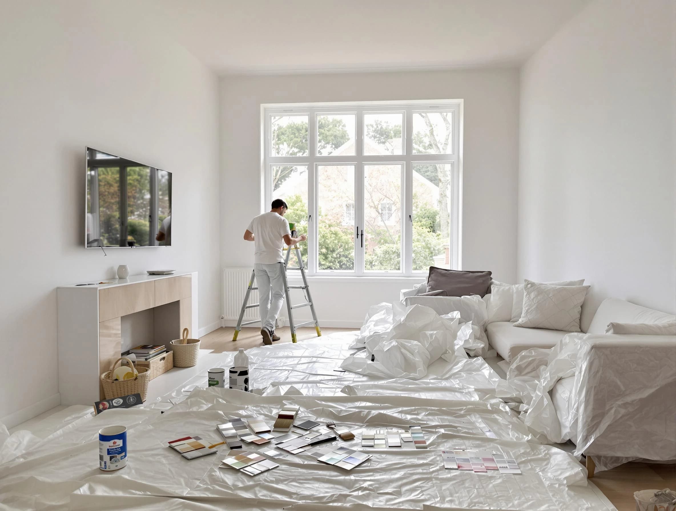 Euclid House Painters professional applying interior paint in Euclid, OH